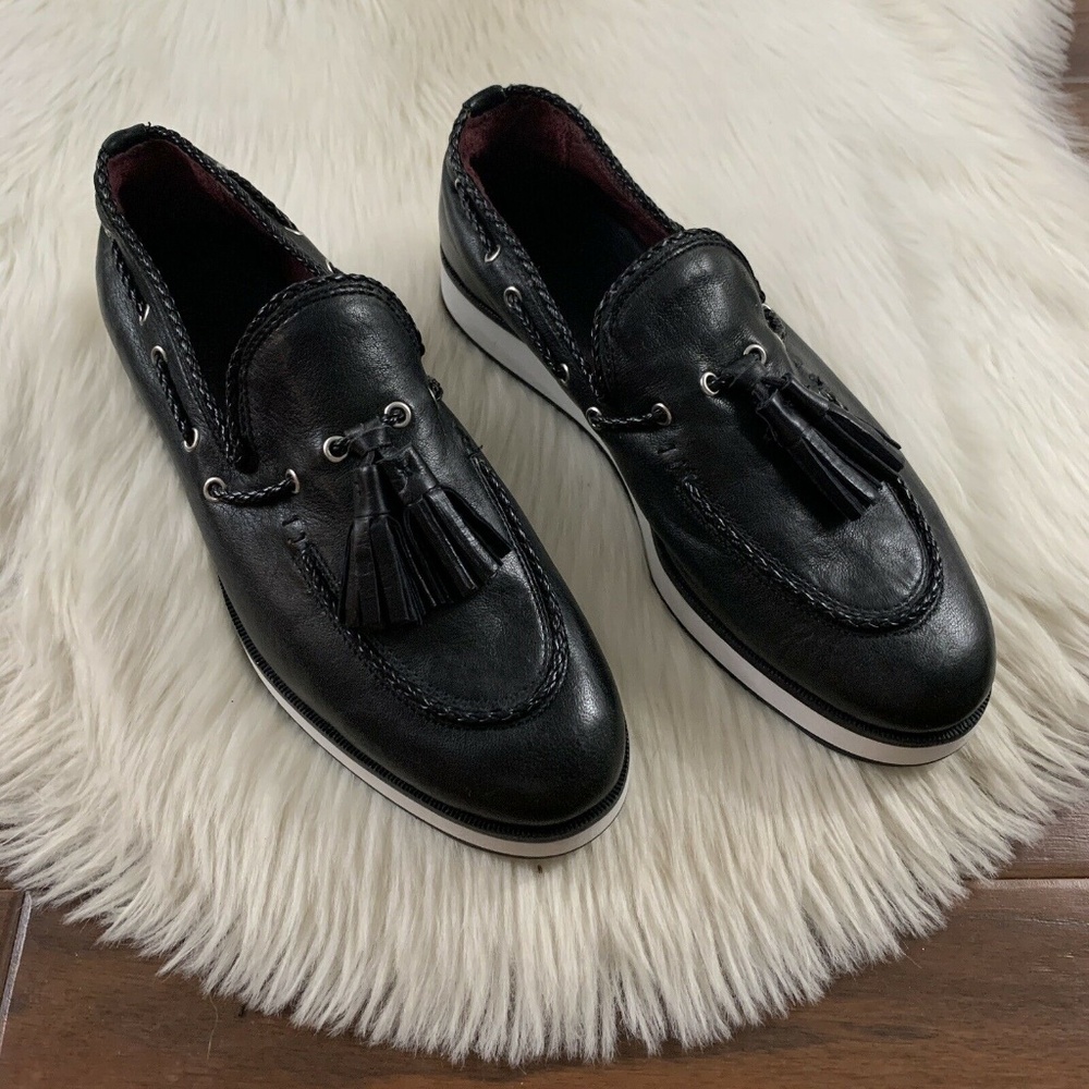 Rag & Bone Black Leather McKenzie Platform Loafers